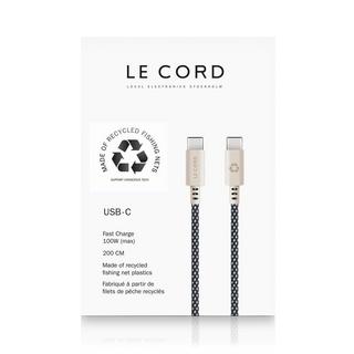 Le Cord  Ghost Net USB Sea (USB-C to USB-C) - Blue 