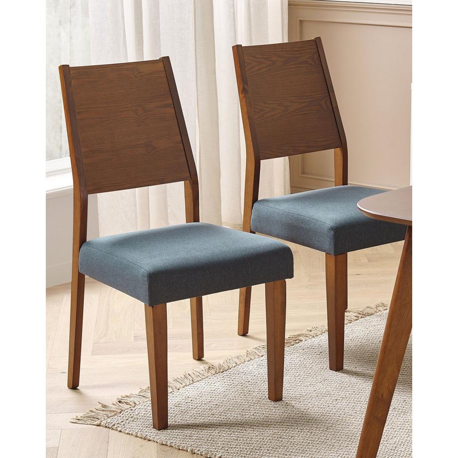 Beliani Set di 2 sedie da pranzo en Legno di caucciù Classico ELMIRA  