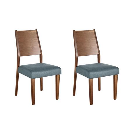 Beliani Set mit 2 Stühlen aus Gummibaumholz Klassisch ELMIRA  