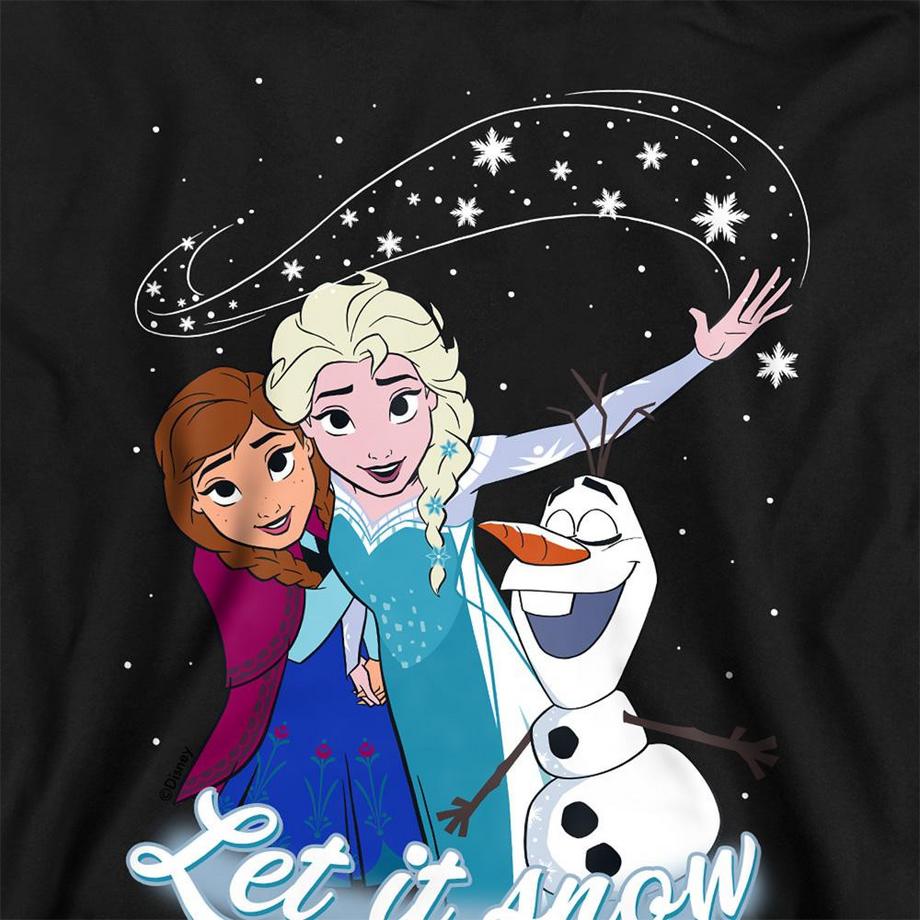FROZEN  Sweat À Capuche Motif Elsa, Anna Et Olaf Let It Snow 