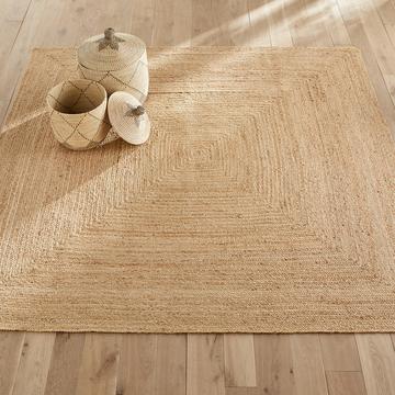 Tapis carré en jute