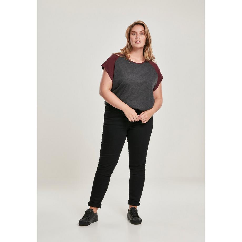 URBAN CLASSICS T-Shirt Raglan a Contrasto Taglie Forti  