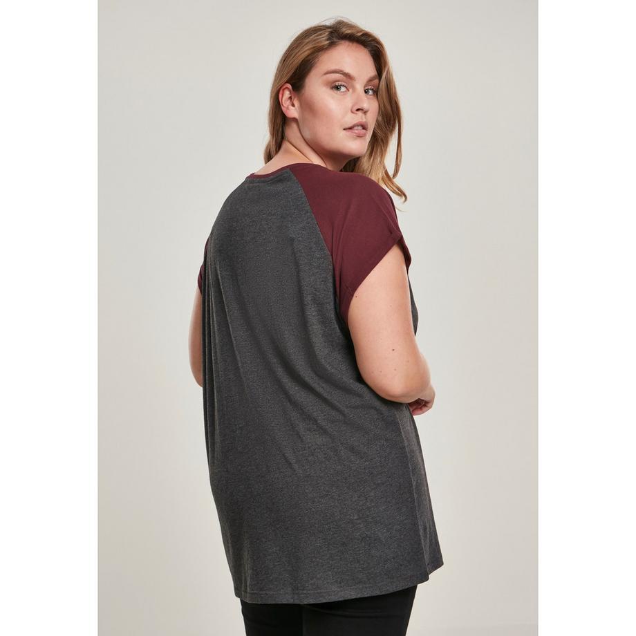 URBAN CLASSICS T-Shirt Raglan a Contrasto Taglie Forti  