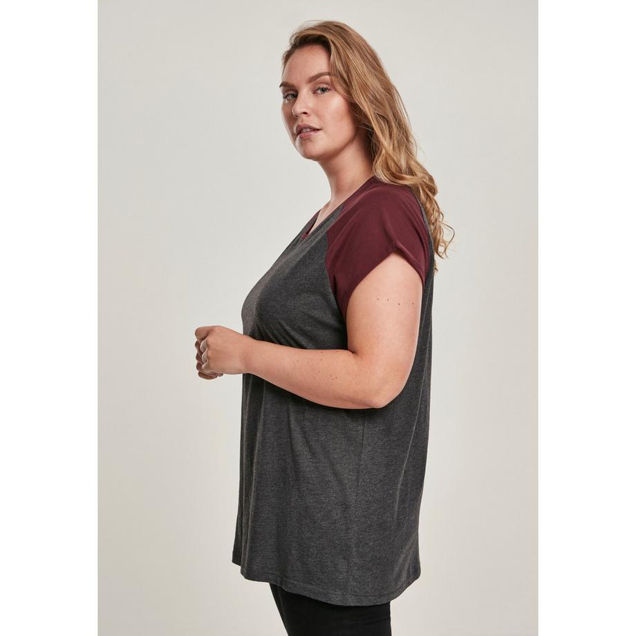 URBAN CLASSICS T-Shirt Raglan a Contrasto Taglie Forti  