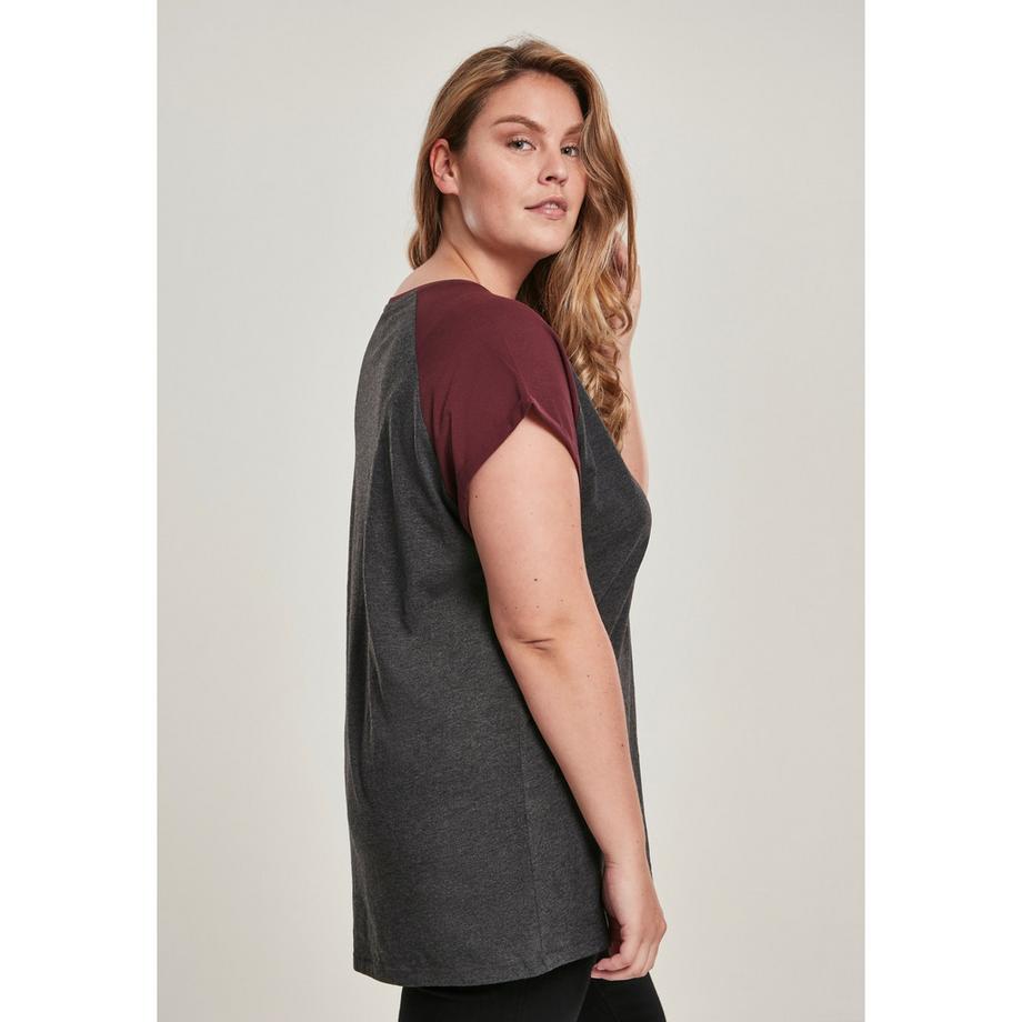 URBAN CLASSICS T-Shirt Raglan a Contrasto Taglie Forti  