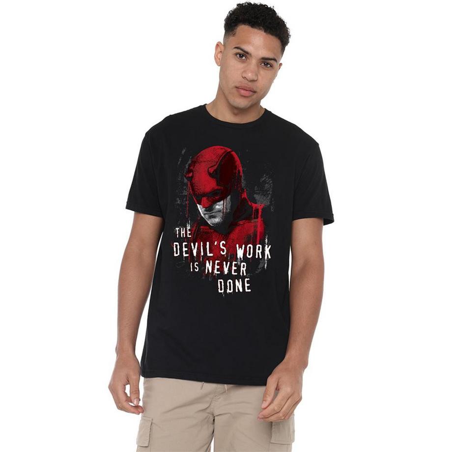 Daredevil  T-ShirtBorn Again The Devil´s Work Is Never Done 