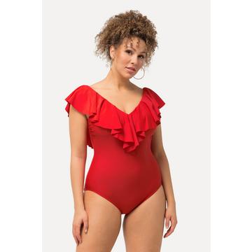 Maillot de bain avec bonnets souples et volants. Matière recyclée