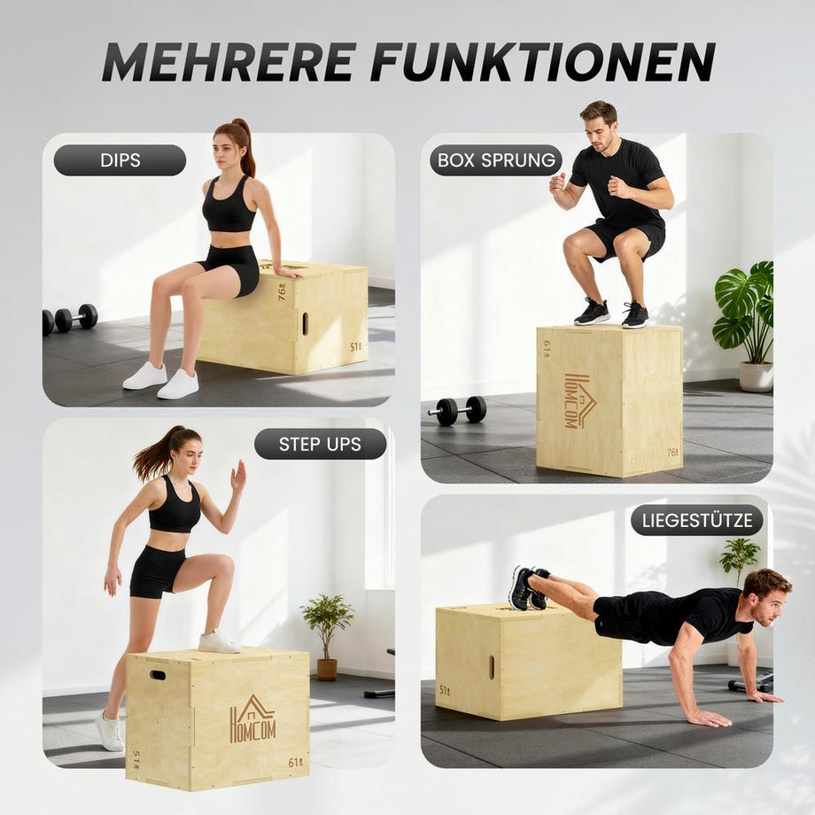 HOMCOM  Boîte de plyo 