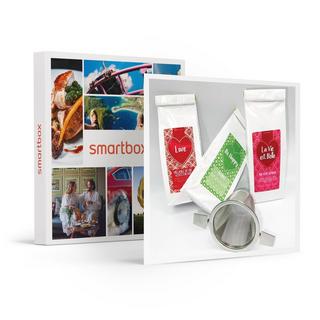 Smartbox  Die Heilige Stunde des Tees: 3 Packungen loser Blatt-Tee und 1 praktischer Heimbrüher - Geschenkbox 