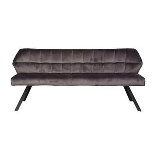 mutoni Banquette rembourrée Grid Velours anthracite 180  