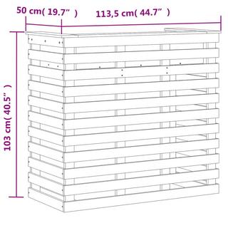 VidaXL Table de bar d'extérieur bois de pin  