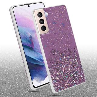 Cadorabo  Housse compatible avec Samsung Galaxy S21 PLUS - Coque de protection en silicone TPU flexible avec paillettes scintillantes 