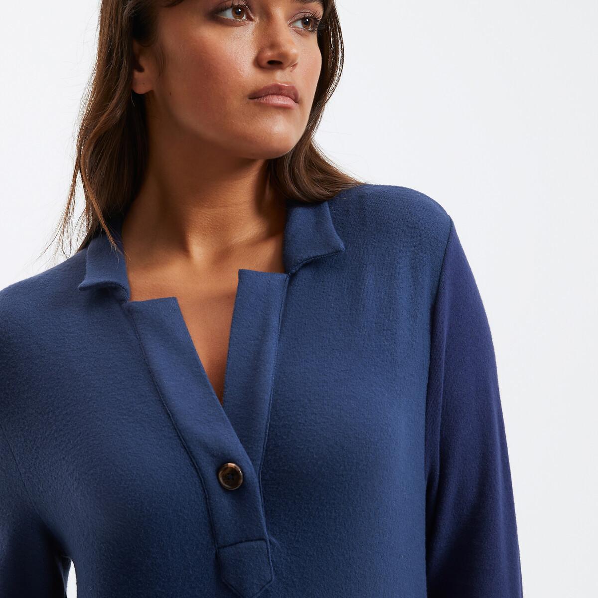 La Redoute Collections  Chemise de nuit col polo en maille 