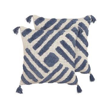 Lot de 2 coussins décoratifs en Coton Traditionnel JACARANDA