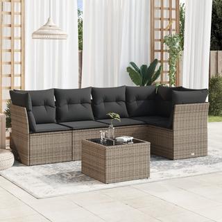 VidaXL set divano da giardino Polirattan  