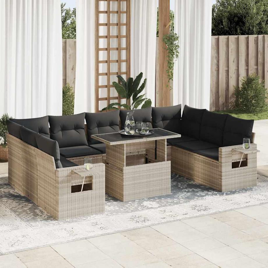 VidaXL Gartensofa set poly-rattan  