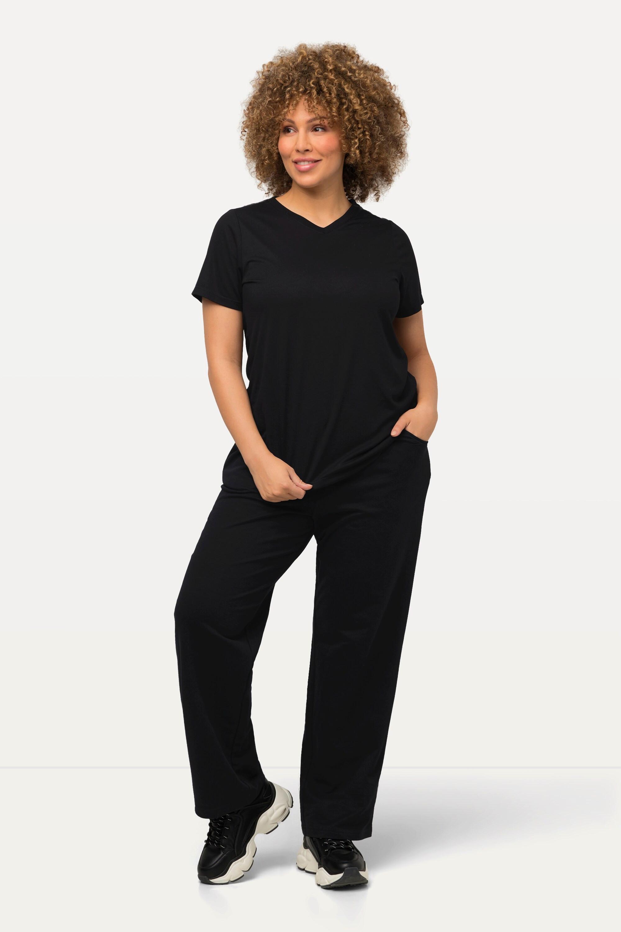 Ulla Popken Jogginghose Gerades Bein Gummibund  