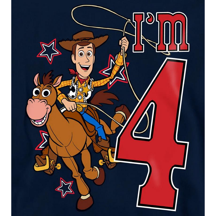 Toy Story  I'm 4 Felpa Con Cappuccio Compleanno Legno 