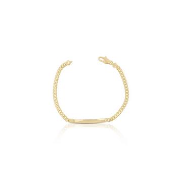 ID-Armband Panzer Gelbgold 750, 22cm, 4mm