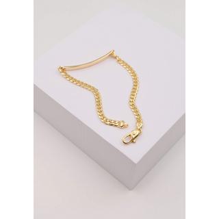 MUAU Schmuck  Bracelet d'identité tank or jaune 750, 22cm, 4mm 