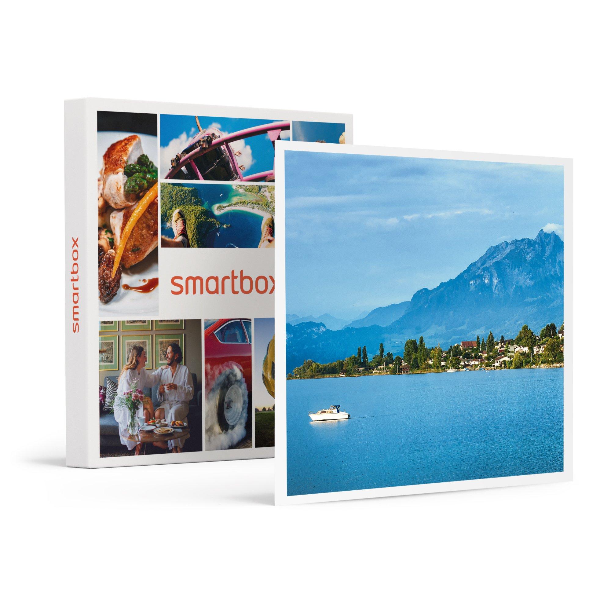 Smartbox  Emozioni in barca sul Lago di Lucerna: gita e sessione di guida per 4 persone - Cofanetto regalo 