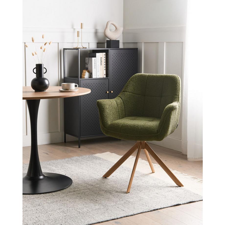 Beliani Sedia da pranzo en Bouclé Scandinavo HAYDEN  