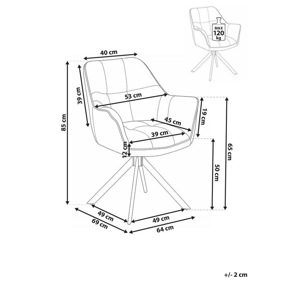 Beliani Sedia da pranzo en Bouclé Scandinavo HAYDEN  