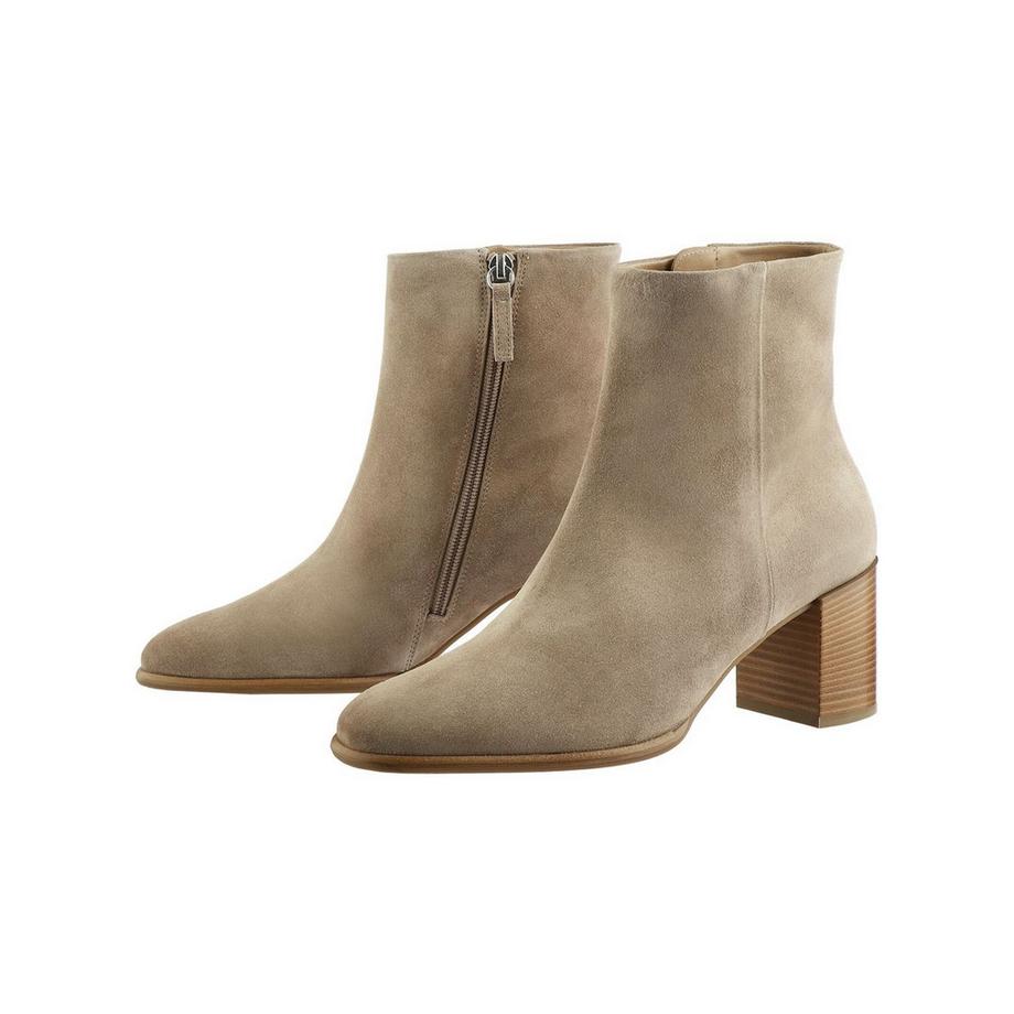 Högl Veloursleder Stiefelette mit Blockabsatz  