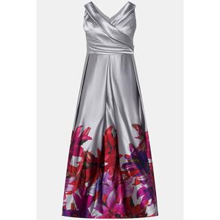 Ulla Popken Abito da Sera Bordura Linea A Scollo a V Senza Maniche  