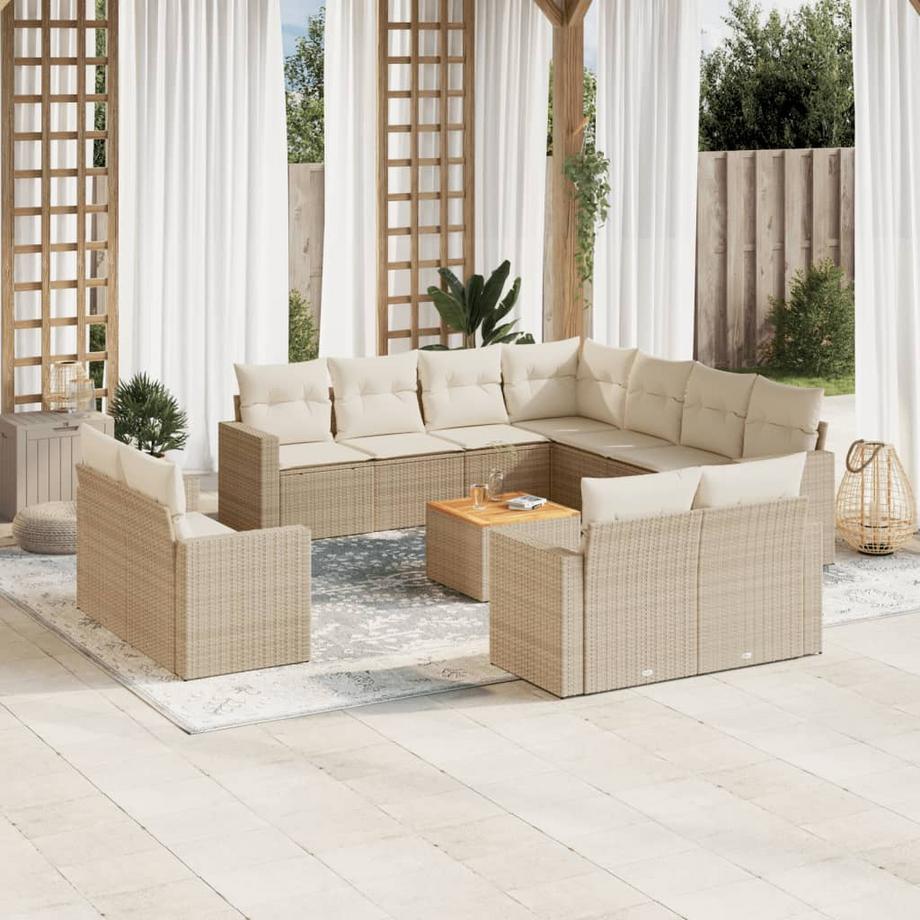 VidaXL set divano da giardino Polirattan  
