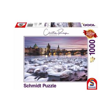Puzzle Prag Schwäne (1000Teile)