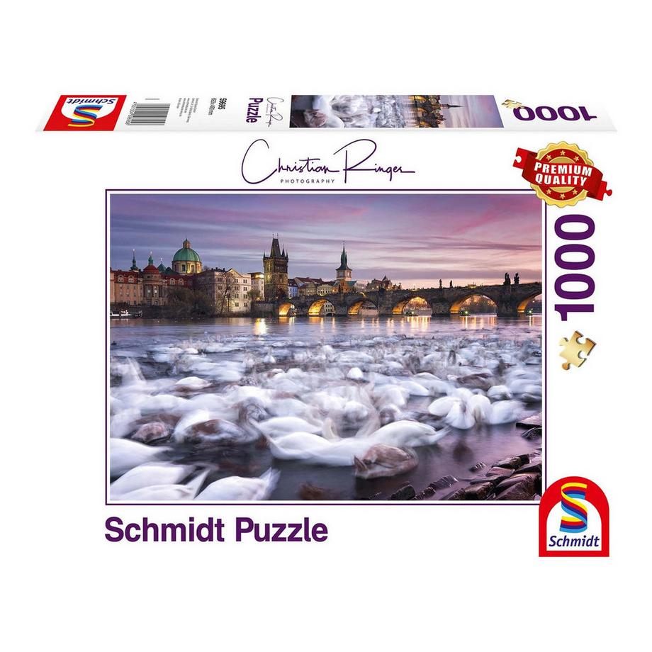 Schmidt  Puzzle Prag Schwäne (1000Teile) 