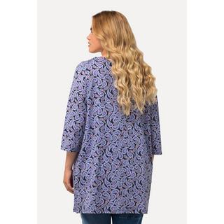 Ulla Popken  Shirt, Paisleymuster, Carree-Ausschnitt, 3/4-Arm 