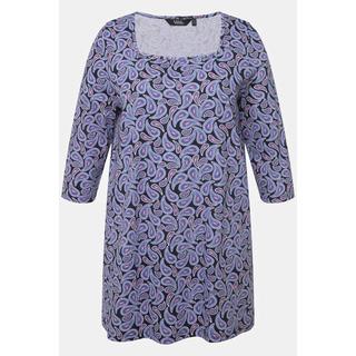 Ulla Popken  Maglia con Paisley, scollo rettangolare e maniche a 3/4 