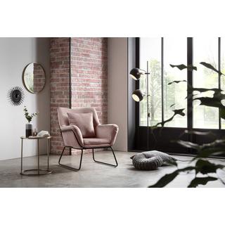 mutoni Fauteuil relax velours velours rose  