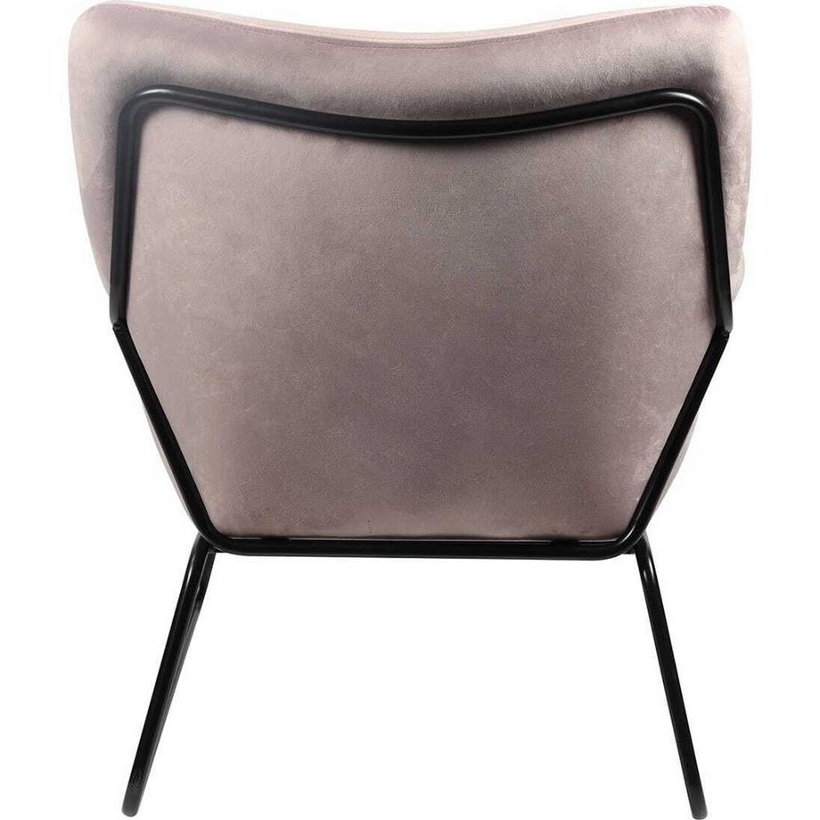 mutoni Fauteuil relax velours rose  