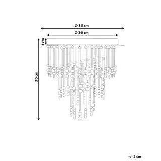 Beliani Lampe suspension en Cristal Glamour ESMELLE  