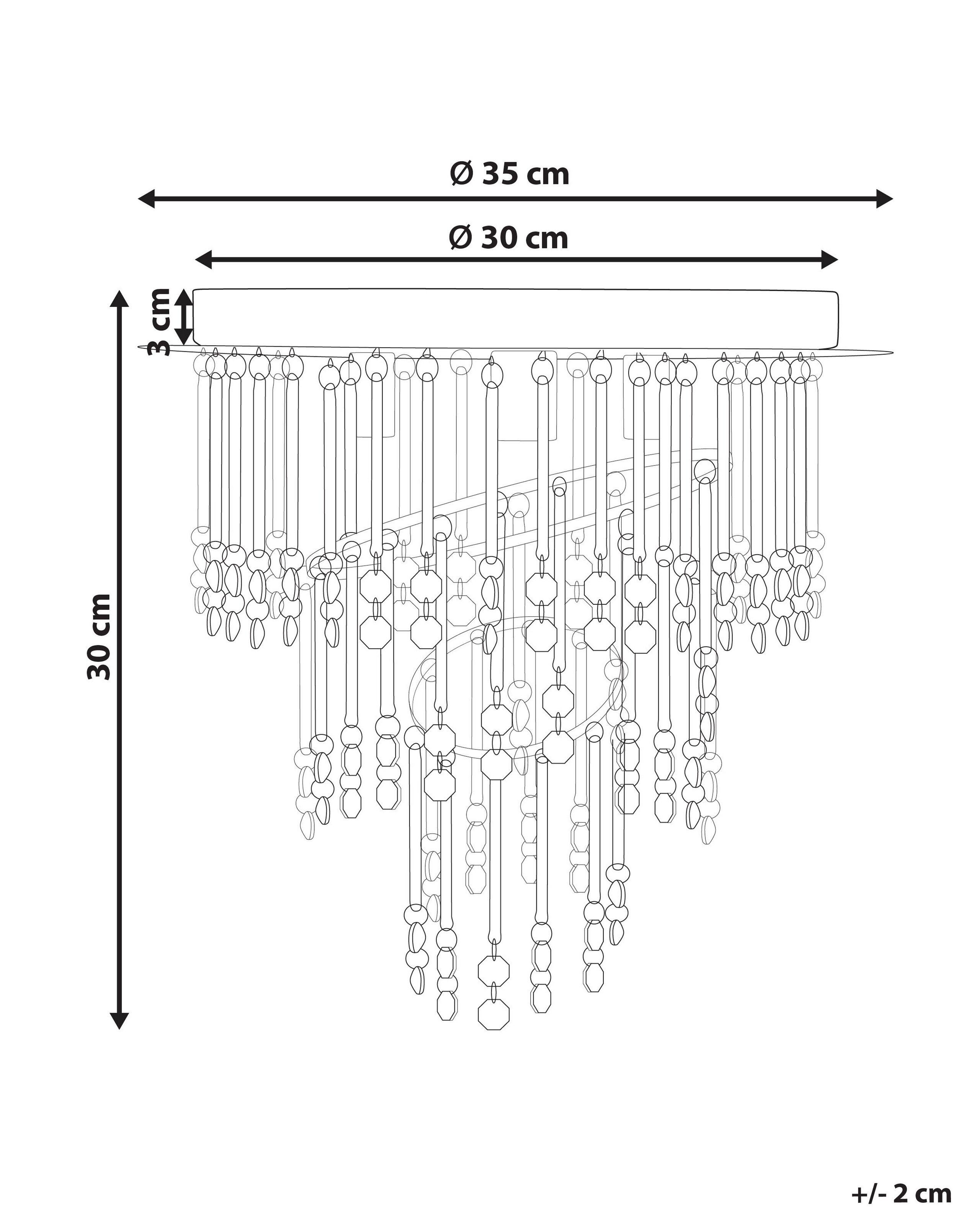 Beliani Lustre en Cristal Glamour ESMELLE S  