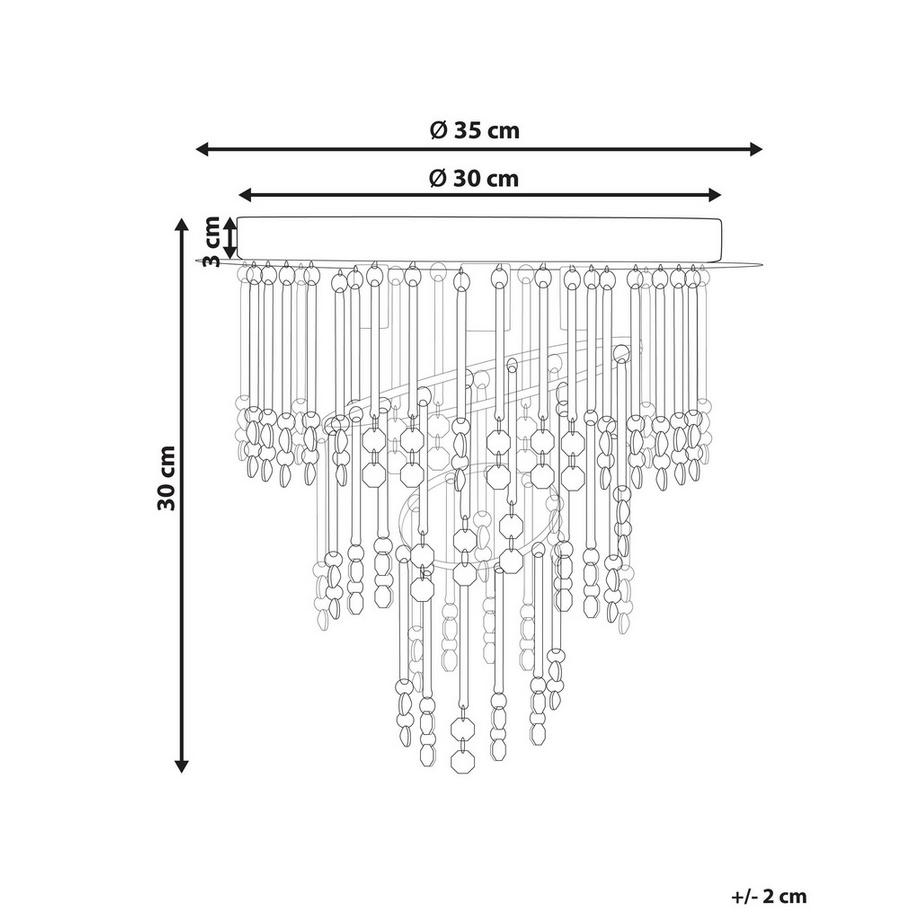 Beliani Lustre en Cristal  ESMELLE S  