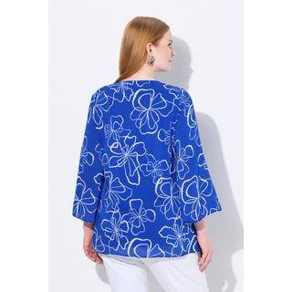 Ulla Popken Maglia Doppia Strato Scollo a V Maniche Lunghe  