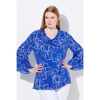 Ulla Popken Maglia Doppia Strato Scollo a V Maniche Lunghe  