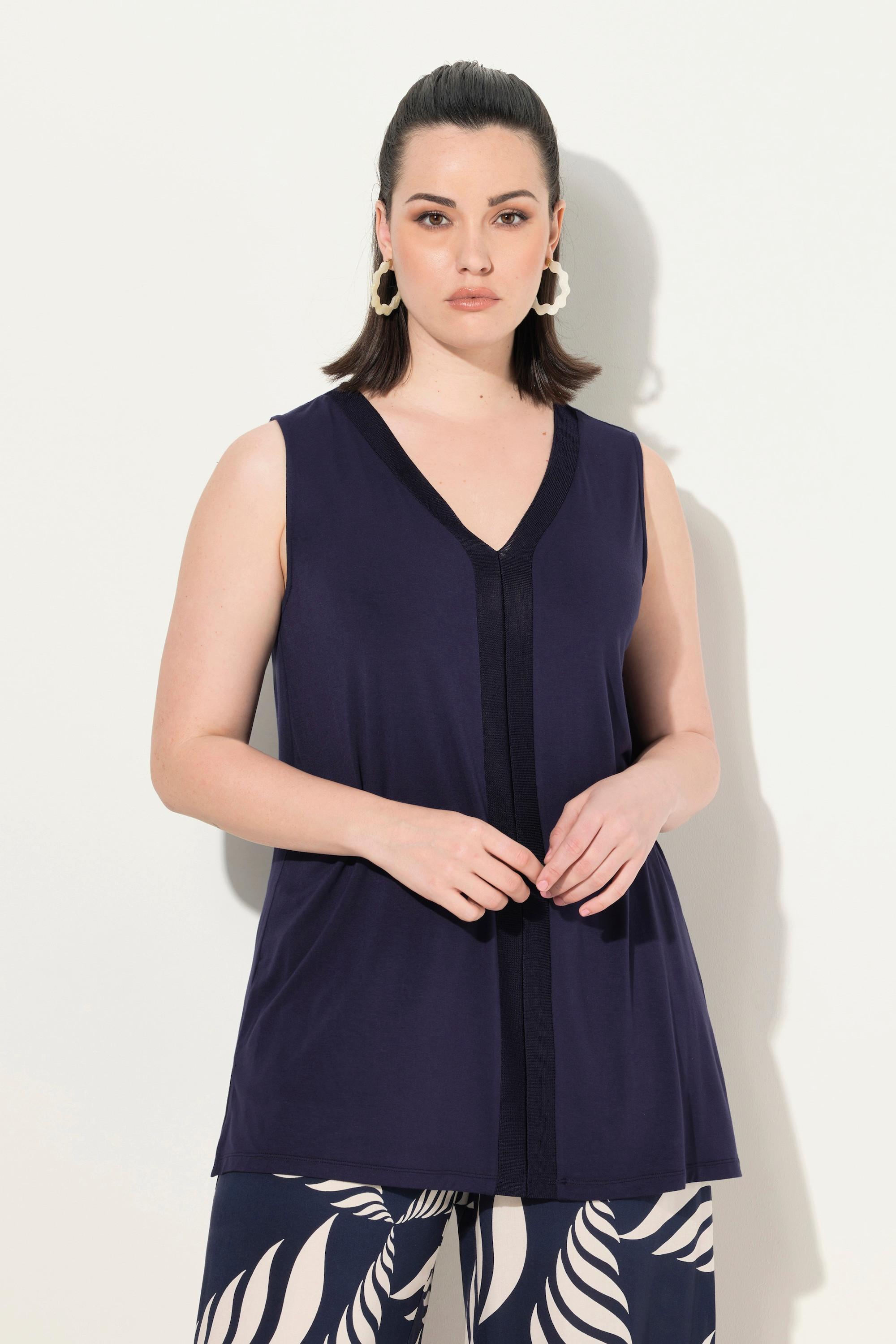 Ulla Popken Débardeur Ligne A Col V Maille  