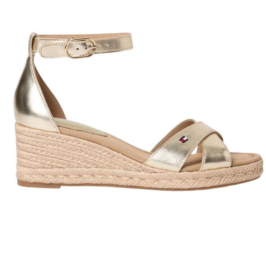 Sandalen , Leder, Keilabsatz