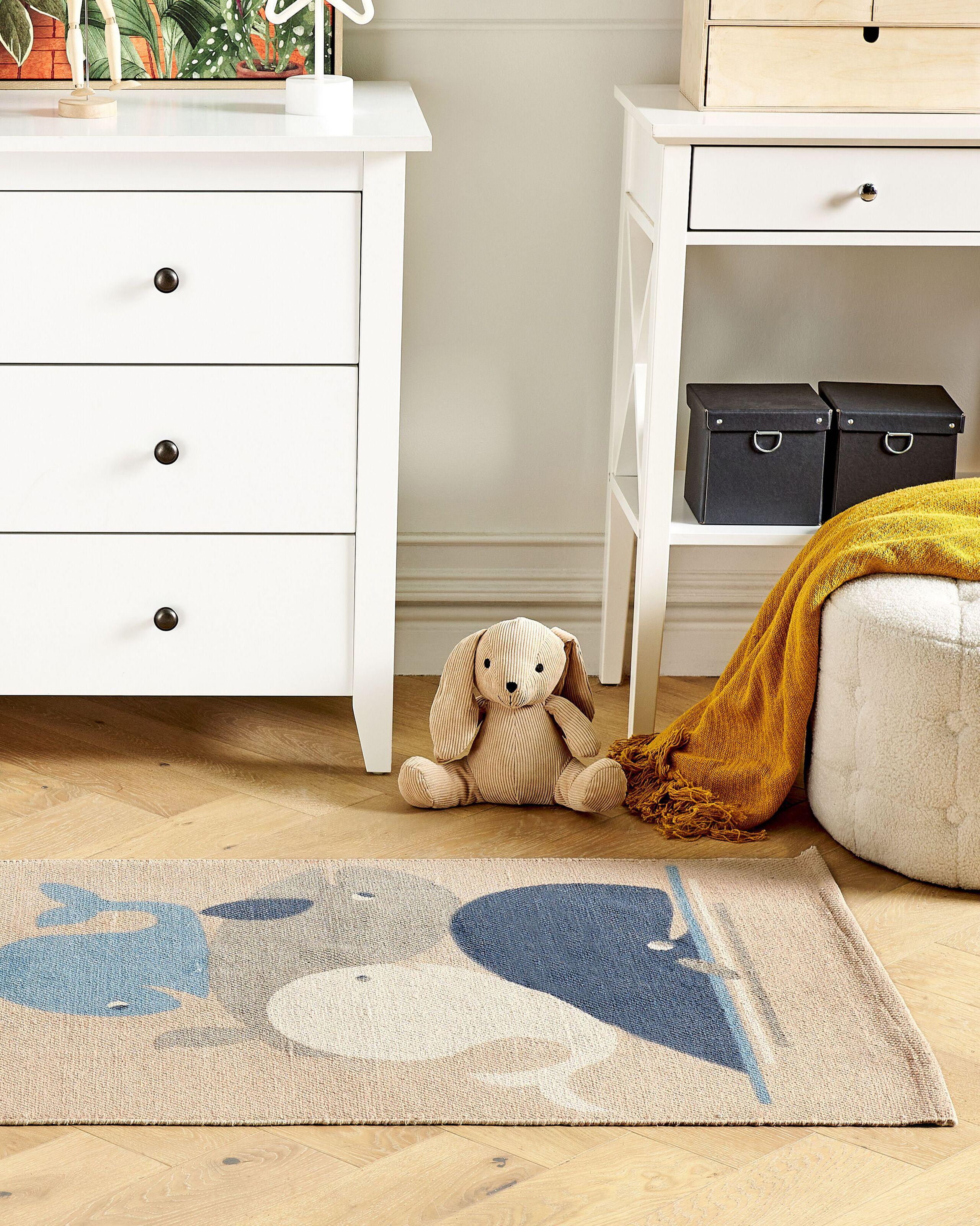 Beliani Kinderteppich aus Baumwolle Klassisch SEAI  