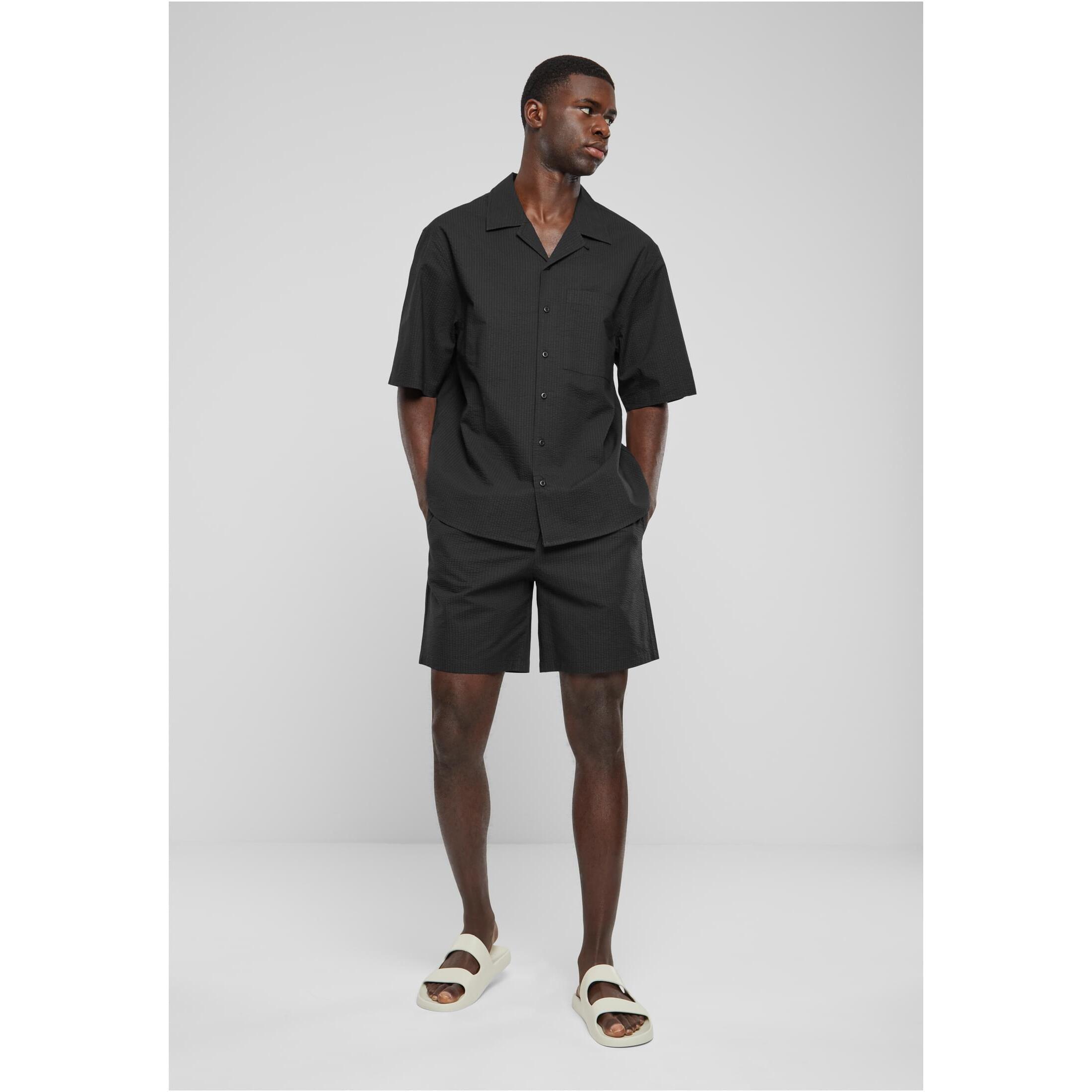 URBAN CLASSICS Seersucker Kurzarmhemd  