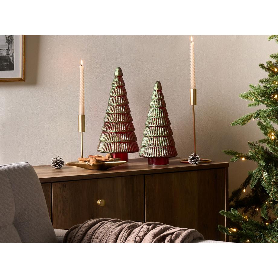 Beliani Set di 2 figure en Vetro Classico PURUVESI  