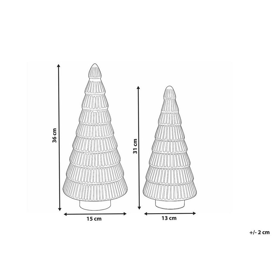 Beliani Set di 2 figure en Vetro Classico PURUVESI  