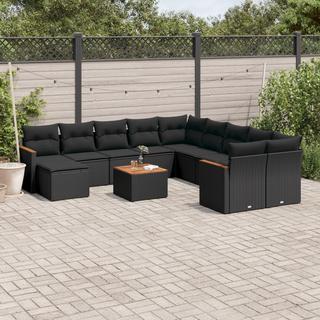 VidaXL set divano da giardino Polirattan  