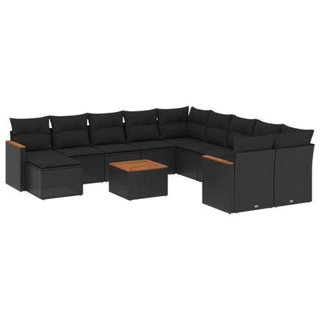 VidaXL set divano da giardino Polirattan  