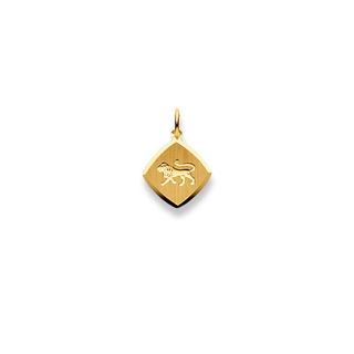 MUAU Schmuck  Anhänger Sternzeichen Löwe Gelbgold 750, 19x13mm 